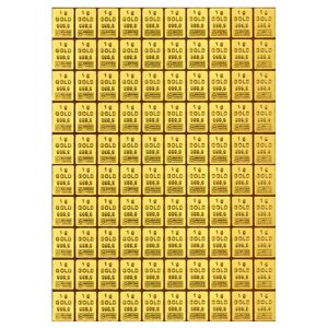 100 x 1g arany tábla - egyéb gyártó 