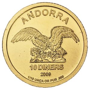 1/10 uncia Andorrai Sas aranyérme