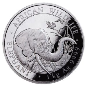 1 kg Szomália Elefánt ezüstérme