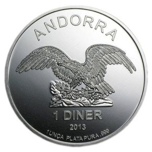 1 uncia Andorrai Sas ezüstérme