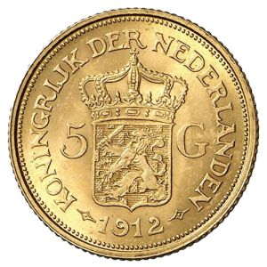 5 Gulden aranyérme - Wilhelma
