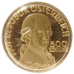 500 Schilling Mozart Don Giovanni aranyérme