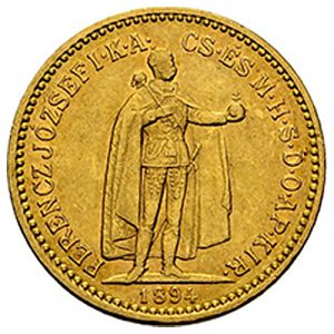 10 Korona aranyérme - Ferenc József