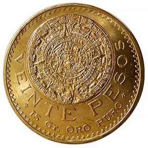 20 Peso Mexikói aranyérme