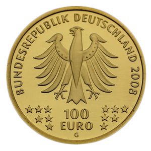 100 Euro aranyérme 1/2 uncia - Németország