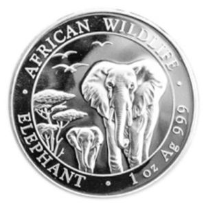 1 uncia Szomáliai Elefánt ezüstérme