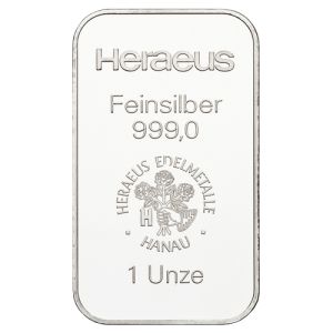 1 uncia Heraeus ezüsttömb